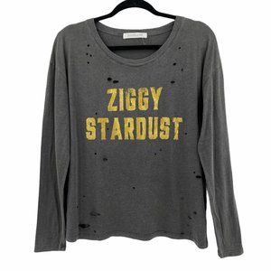 Daydreamer Gray Long Sleeve Tee with Gold Print